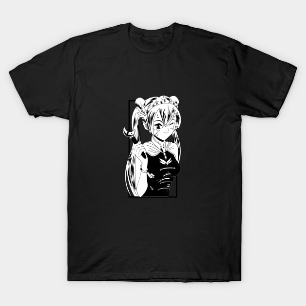 Anime Girl Wink - (No Text) T-Shirt by Locksis Designs 